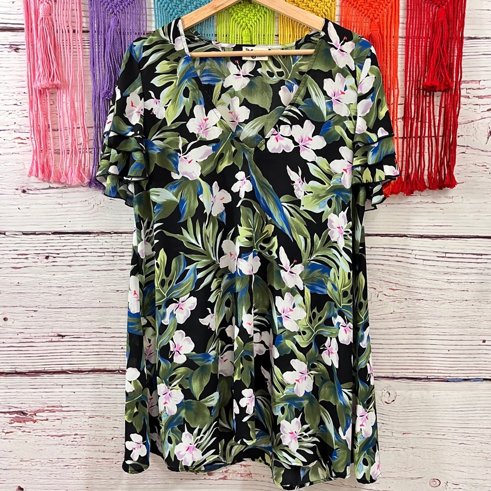 Show Me Your Mumu Floral Tunic Hawaiian Tropical Dress